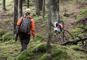 Jägare med hund