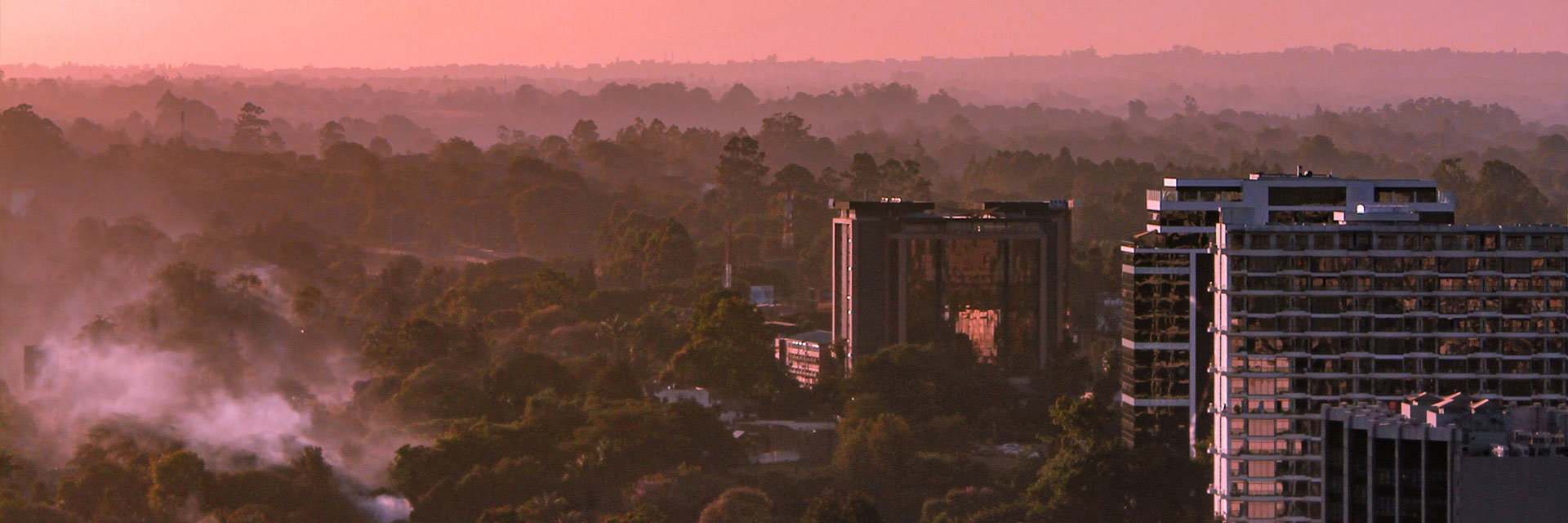 City with high rise buildings, Nairobi, Kenya.